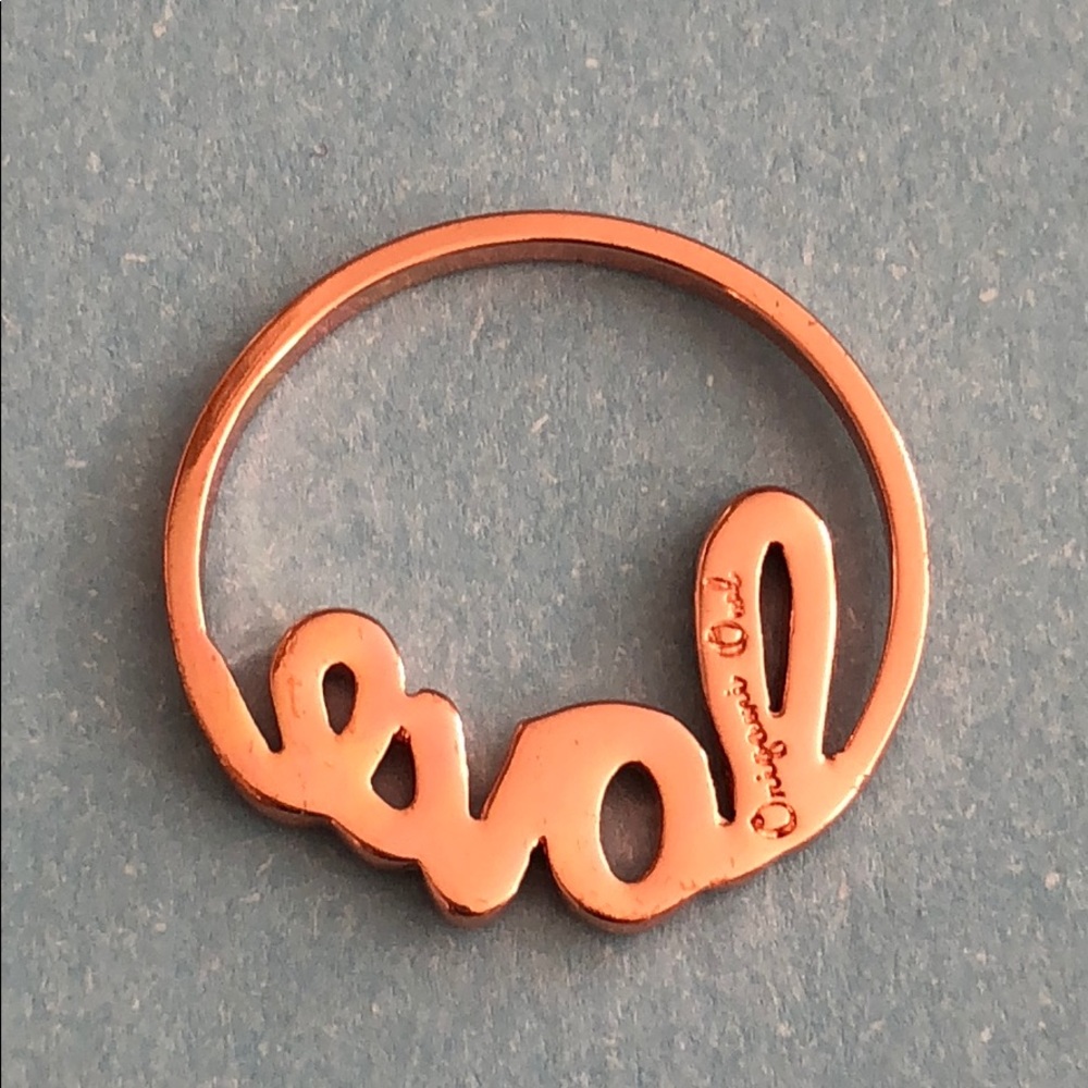Origami Owl LARGE ROSE GOLD LOVE window plate - Picture 2 of 3